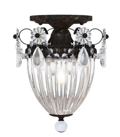1239 76 H BAGATELLE heirloom bronze/crystal deco// потолочный E27 1х60  х   