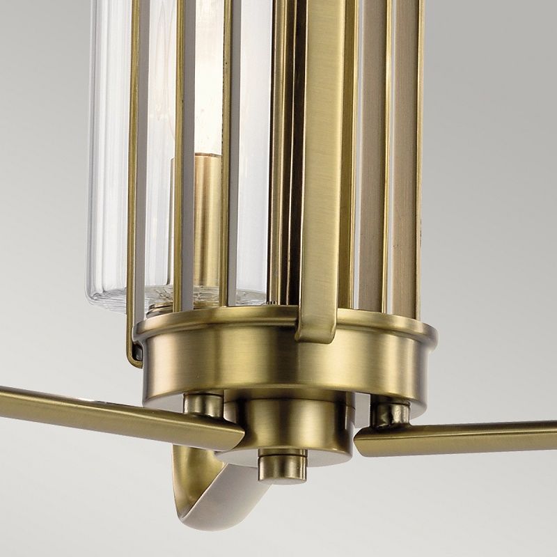 QN-KIMROSE3-BNB KIMROSE Brushed Natural Brass/Clear// подвесной E14 3х40  х   