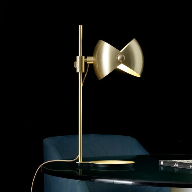 EIRENE TABLE  BURNISHED SATIN BRASS/BURNISHED SATIN BRASS// настольный E27 1х15  х   