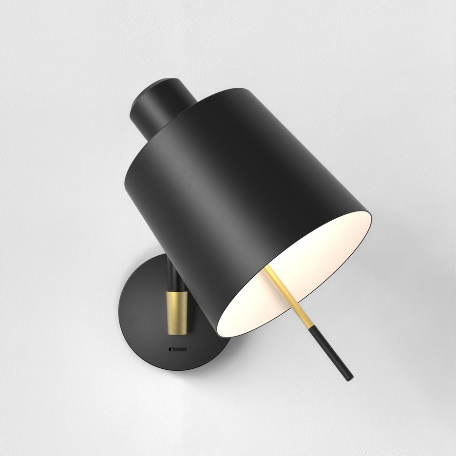 1441013+5013024 EDWARD  Matt Black / Matt Gold/Matt Black// настенный E27 1х12  х   