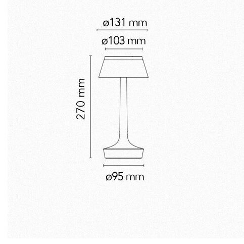 F1040009 BON JOUR  WHITE/WHITE// портативный LED 1х3  х   