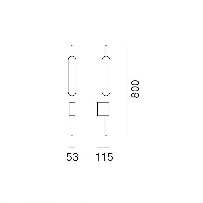 285.05.ON TYPHA natural brass/white borosilicate glass// настенный LED 1х20  х   