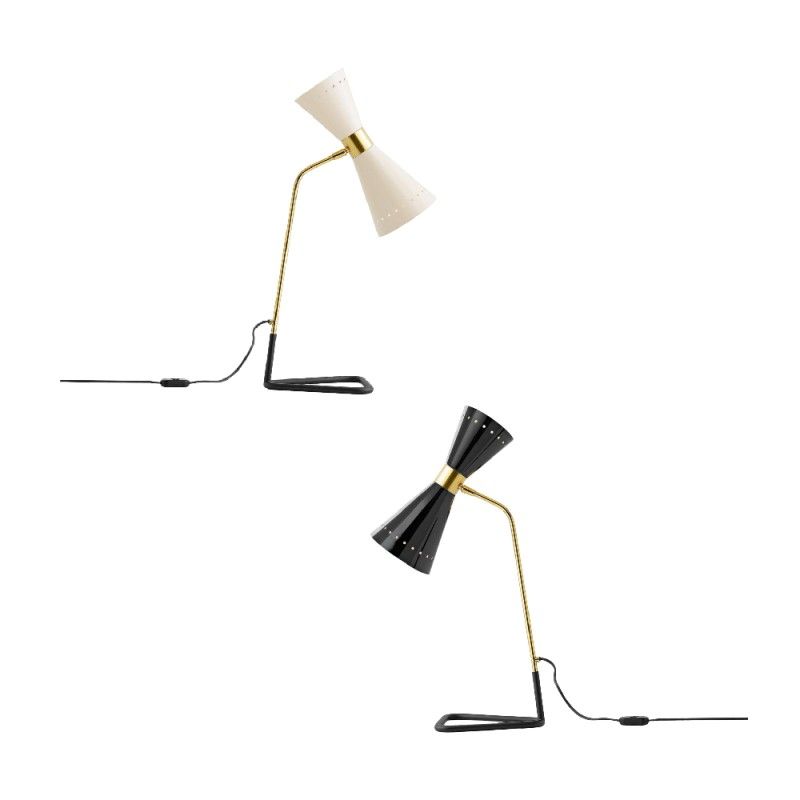 9574 MEGAFONO gold/black/black// настольный E14 2х60  х   