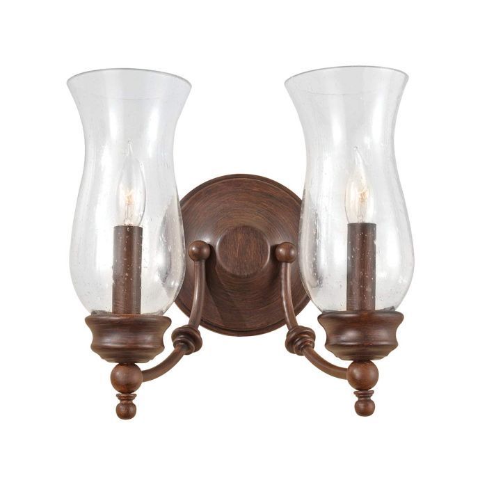 FE-PICKERING-LANE2 PICKERING-LANE Heritage Bronze /Clear Seedy// настенный E14 2х40  х   