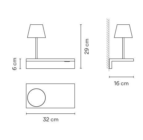 6045.93 SUITE matt white/white// настенный LED 1х3,7  х   