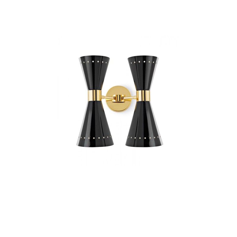 9572 MEGAFONO gold/black// настенный E14 4х60  х   