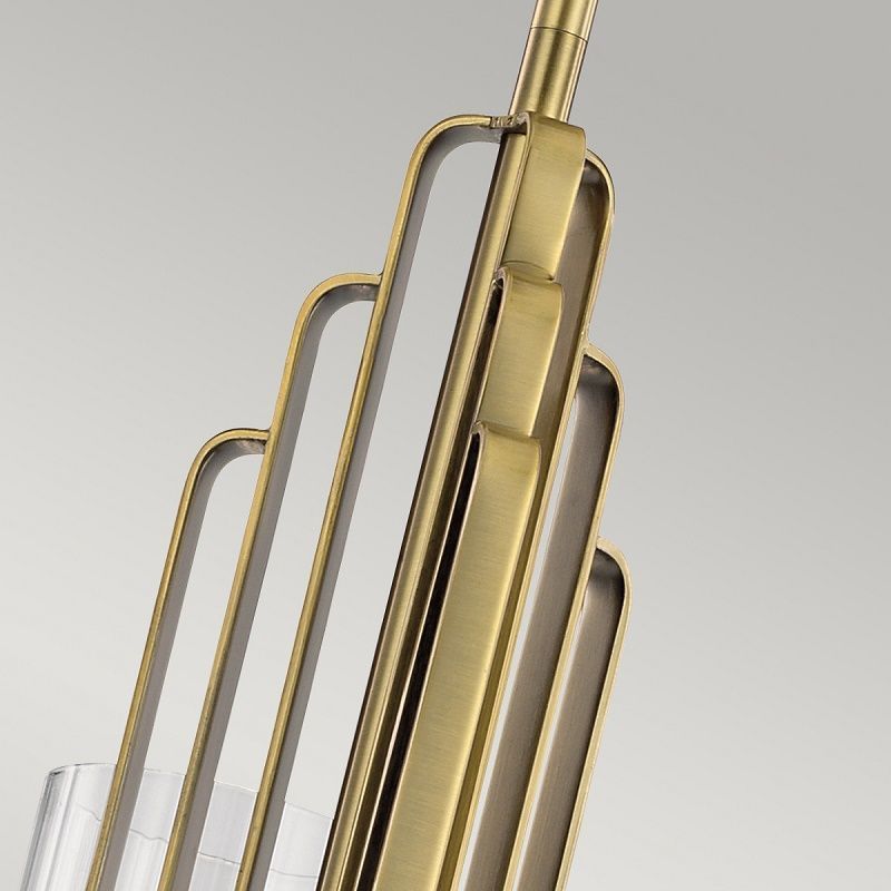 QN-KIMROSE3-BNB KIMROSE Brushed Natural Brass/Clear// подвесной E14 3х40  х   