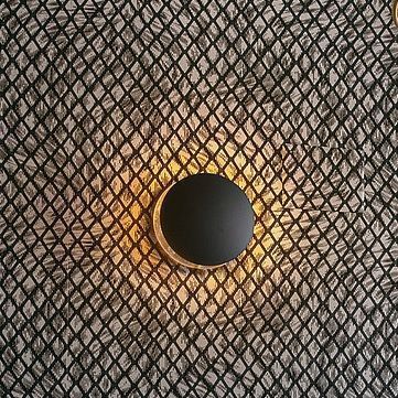 LW252 LEDERAM black/gold disk// настенный LED 1х17  х   