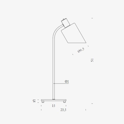 LDB EDV 11 LAMPE DE BUREAU   GREY/GREEN//зеленый настольный E14 1х20  х   