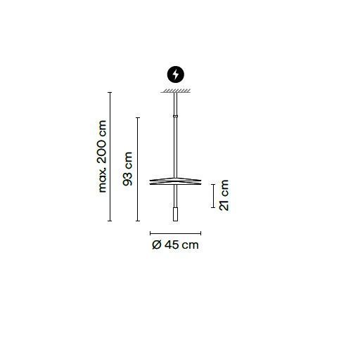 1575 11/1 10  FLAMINGO MINI Black/White// подвесной LED 2х3  х   