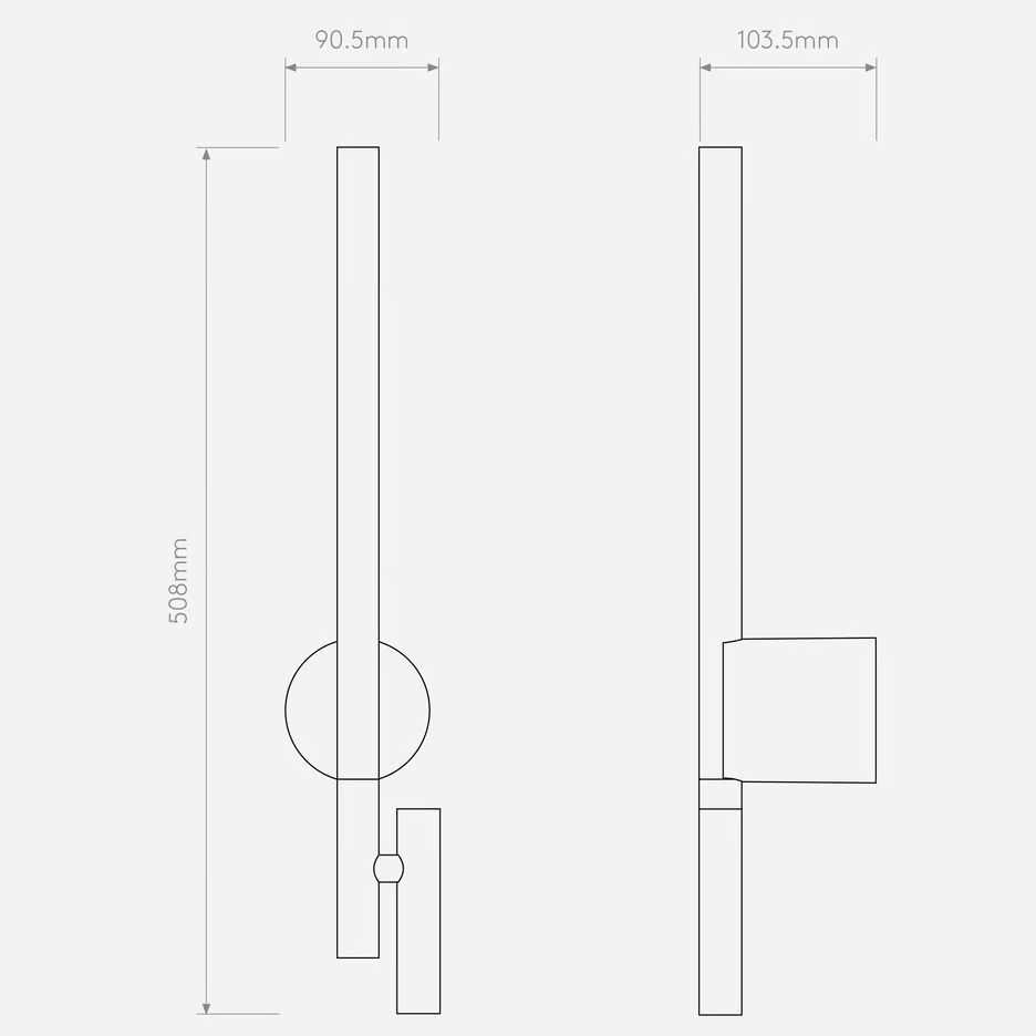 1475013 BATON Matt Nickel///матовый/прозрачный настенный LED 1х5.1 LED 1х3.3   