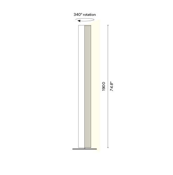 ACAM.004970 STICK by Studiopepe SATIN GOLDEN NICKEL/ClEAR// напольный LED 1х96  х   