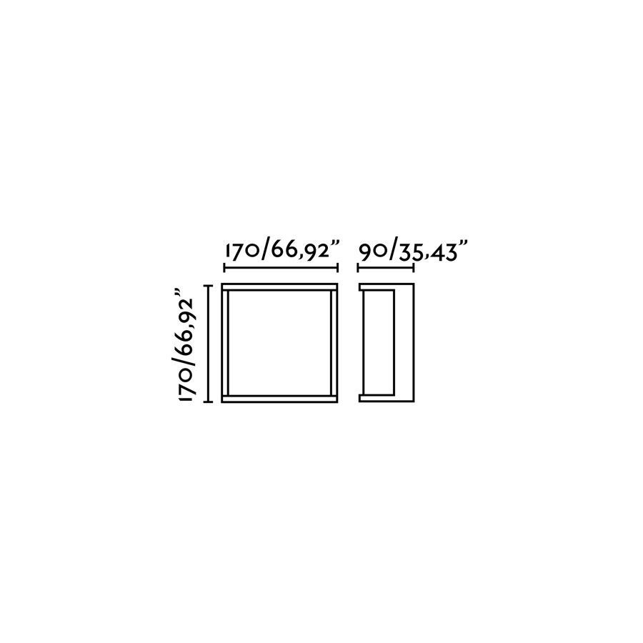 71274 HIKARI Dark grey/Opal// настенный LED 1х10  х   