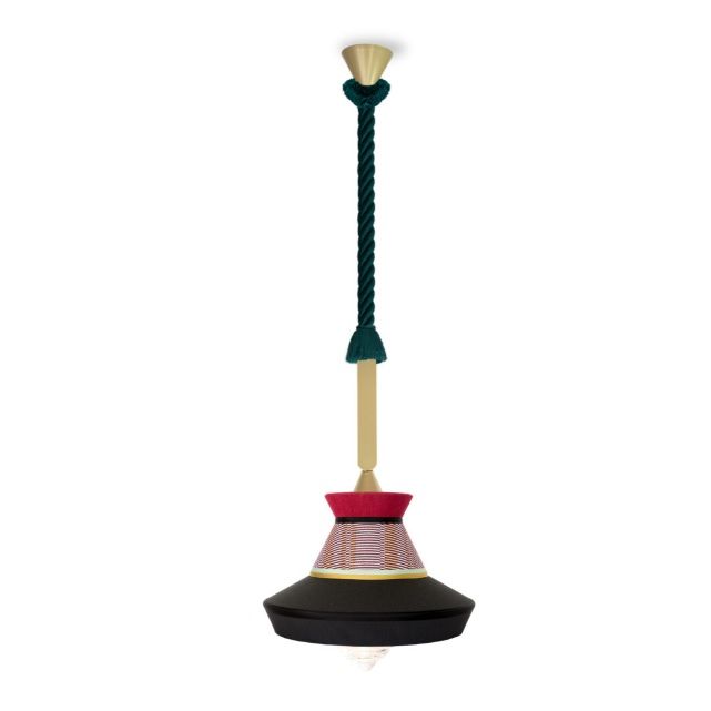 ACAM.002154_1 CALYPSO Matt gold lacqueredGreen/Black// подвесной E27 1х12  х   
