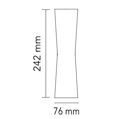 F1584018 CLESSIDRA brown/// настенный LED 2х10  х   