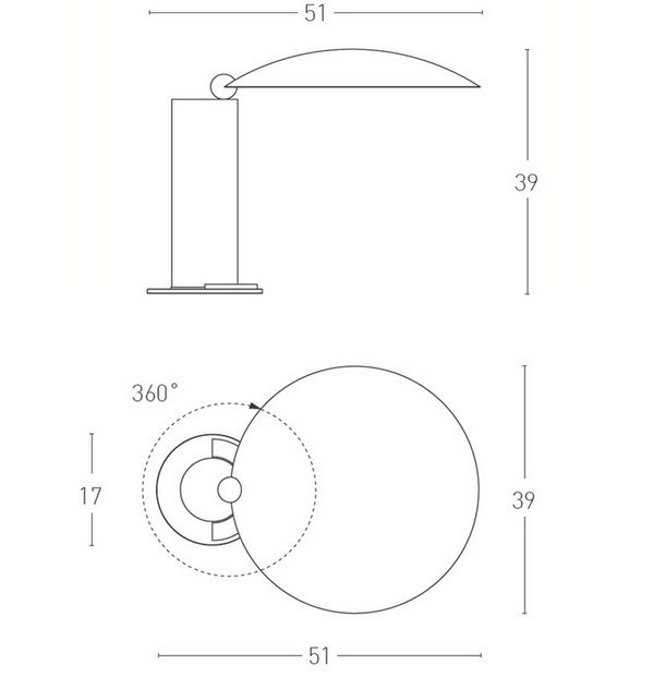 WASH150L WASHINGTON chrome/// настольный LED 1х10  х   