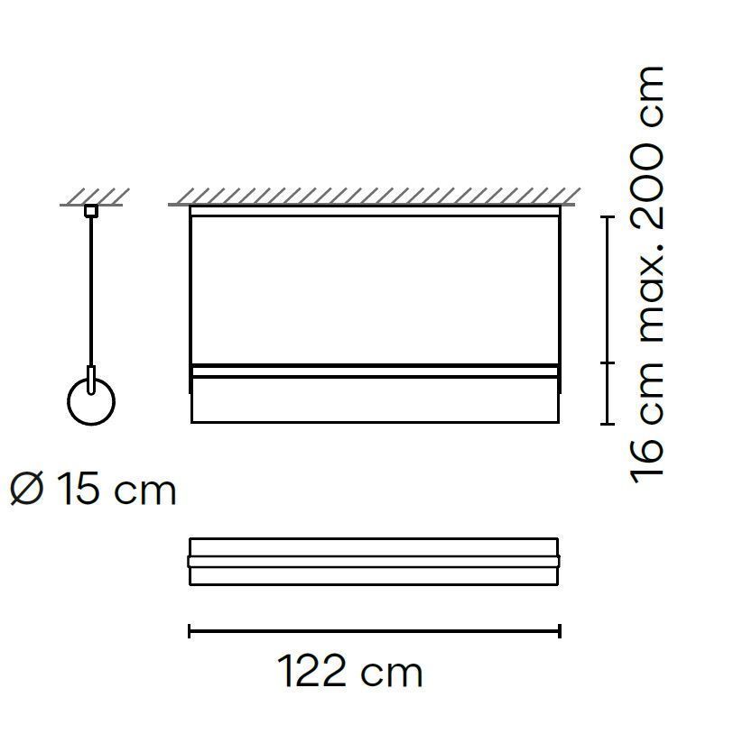 6476 11/2/3 KONTUR BLACK/WHITE// подвесной LED 1х30  х   