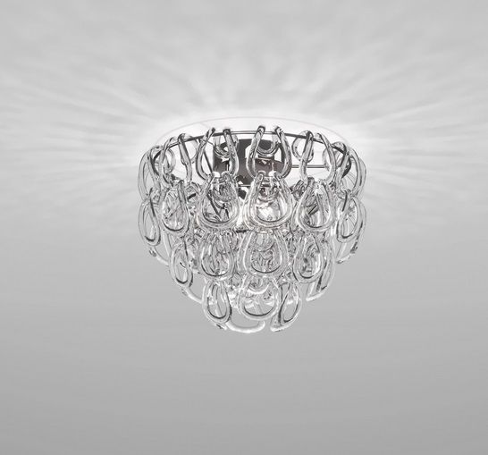 GIOGALI PL35 CR  chrom/clear потолочный E14 2х77  х   