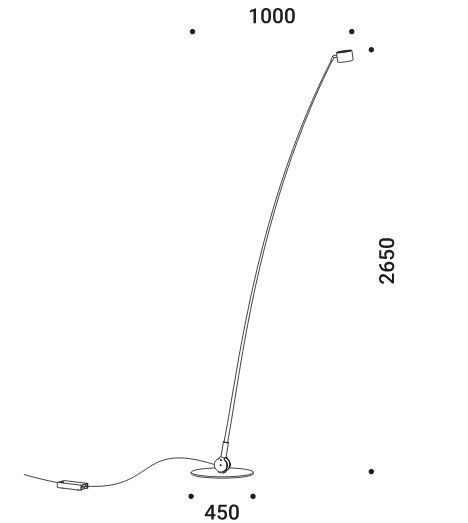 183304  SAMPEI matt black/black// напольный LED 1х17  х   