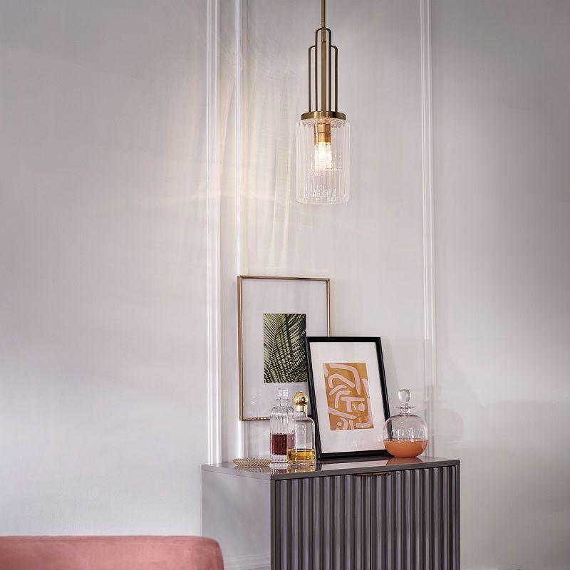 QN-KIMROSE-MP-BNB KIMROSE Brushed Natural Brass/Clear// подвесной E27 1х60  х   