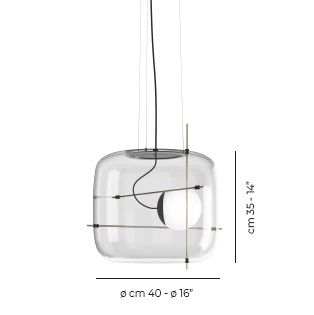 PLOT SP SPPLOTCROT PLOT black/brass/clear подвесной LED 2700K 1х12,5  х   