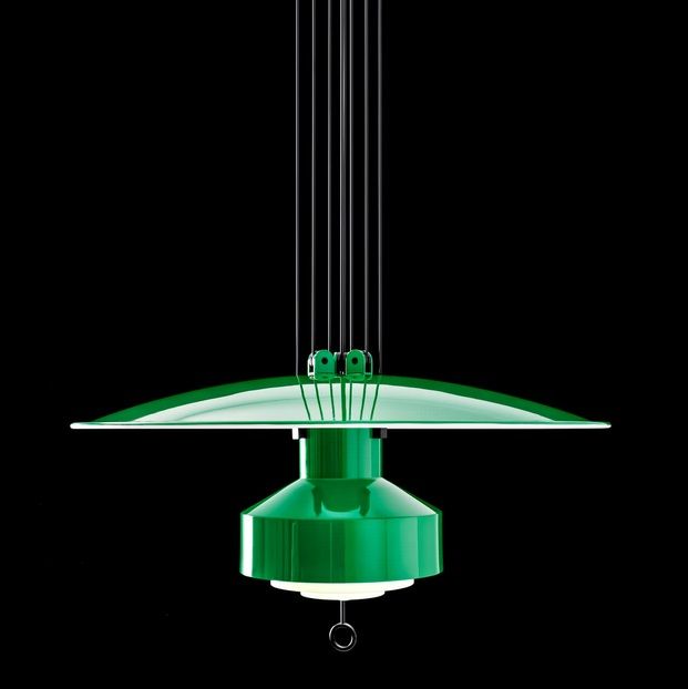 9312 SALISCENDI 1957 GREEN/WHITE// подвесной LED 1х36  х   