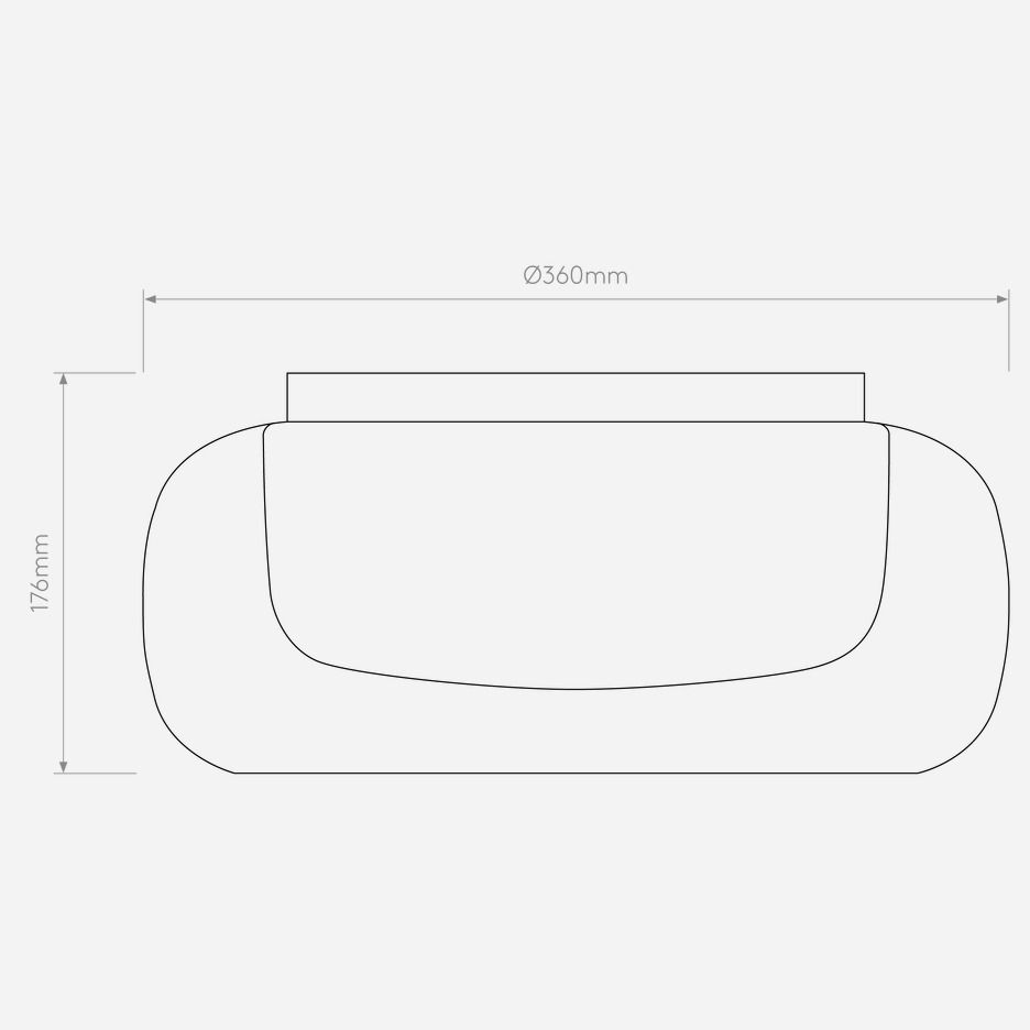 1450011 Aquina Ceiling 360 Matt Black/Clear/White// потолочный E27 2х12LED  х   
