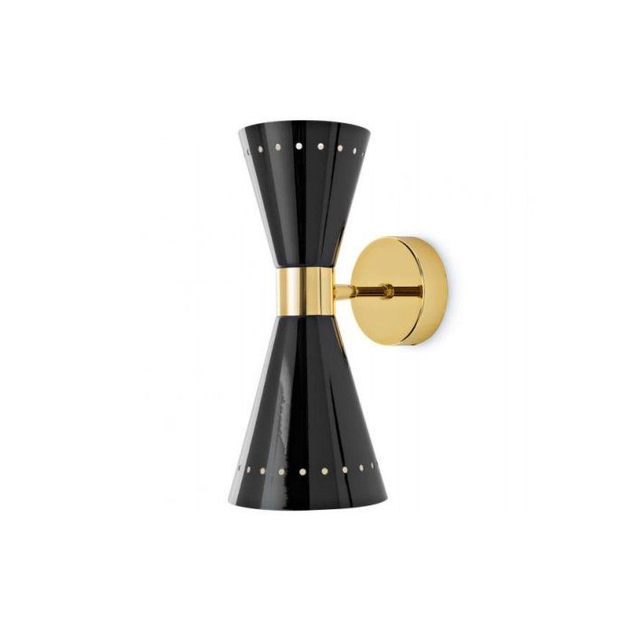9570 MEGAFONO gold/black// настенный E14 2х60  х   