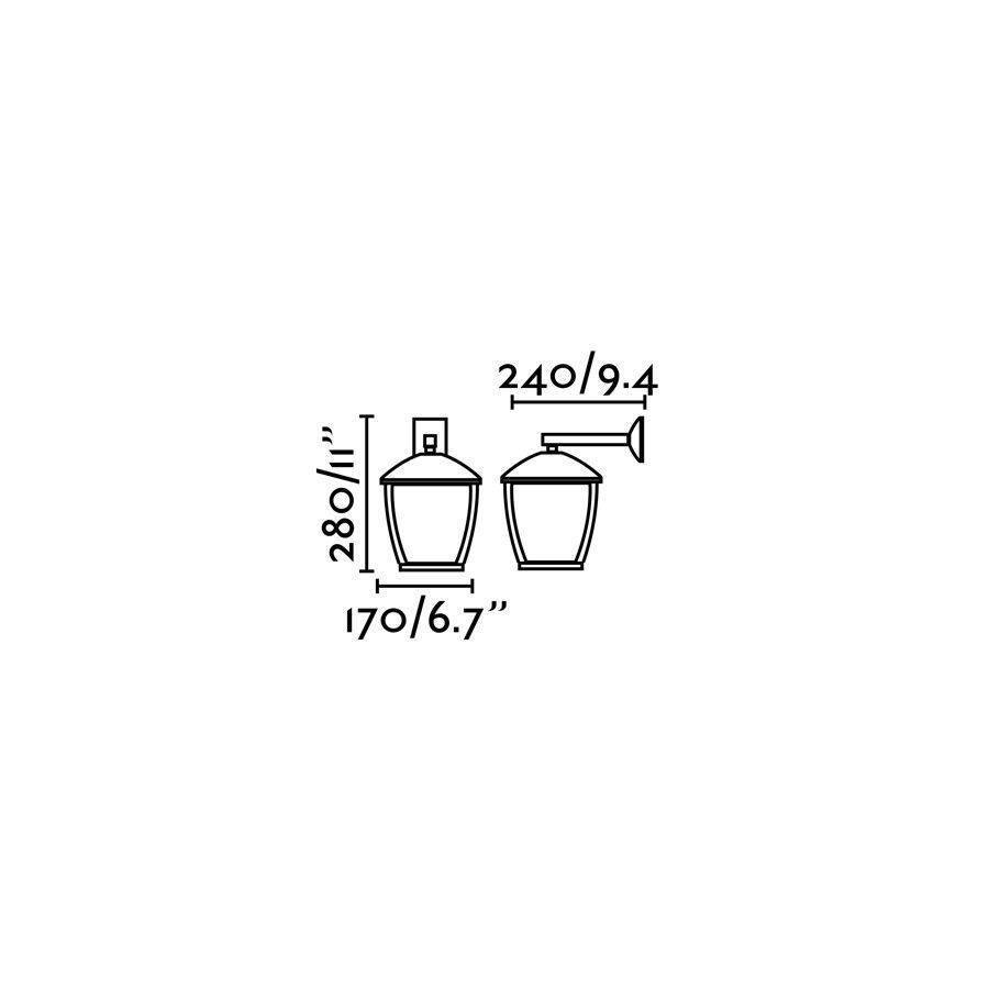 74998 WILMA Dark grey/ Opal// настенный E27 LED 1х15  х   