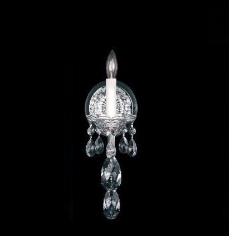 2990 40 H STERLING polished silver/heritage hadcut crystal// настенный E14 1х40  х  2990 40 H