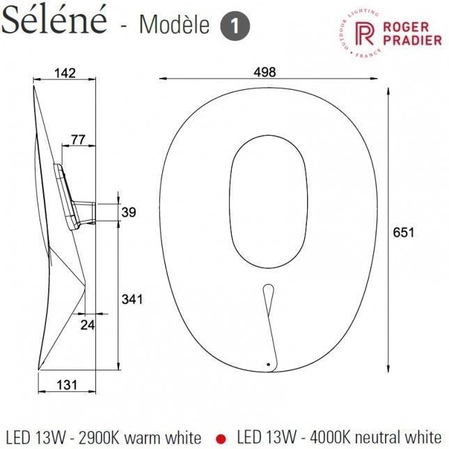 155 001 101 IP65 SELENE белый/ настенный LED 1х21  х   