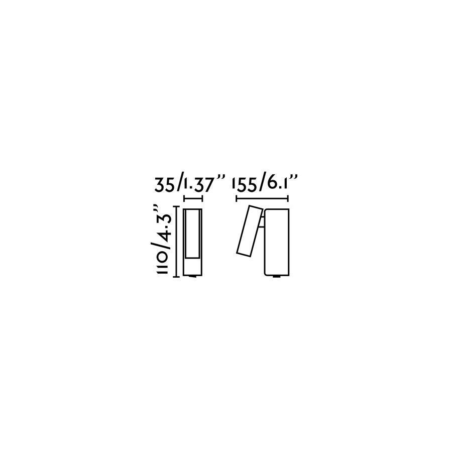 68499 ROB Satin Nickel/Satin Nickel//прозрачный настенный LED 1х3  х   