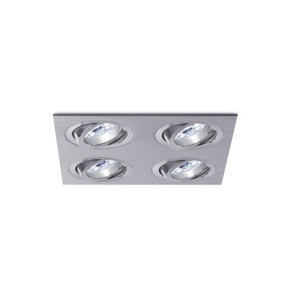 3015GU ALUMINIO PLATA aluminium/// встраиваемый GU10 4х50  х   