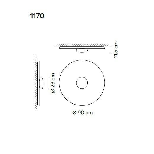1170 10/3A TOP  WHITE/WHITE// потолочный LED х13,5  х   