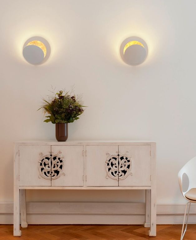 LW175 LEDERAM white/gold leaf/white// настенный LED 1х17  х   