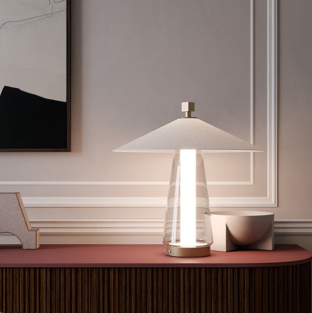 ACAM.004326 ASIA Brushed bronze-nickel finish/transparent// настольный LED 1х20  х   