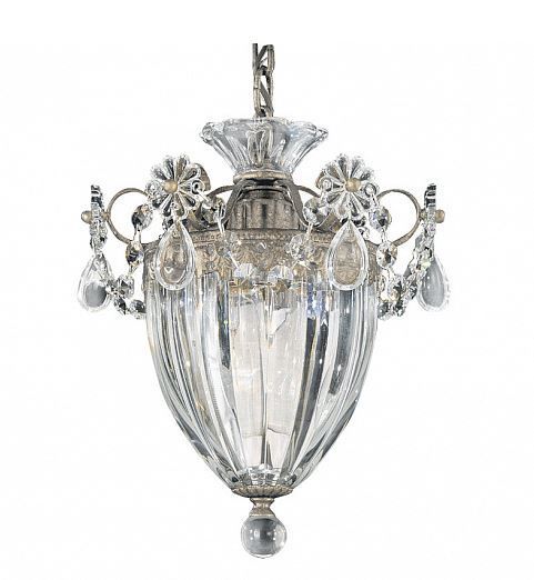 1241 48 H BAGATELLE antique silver/crystal deco// подвесной E27 1х60  х   