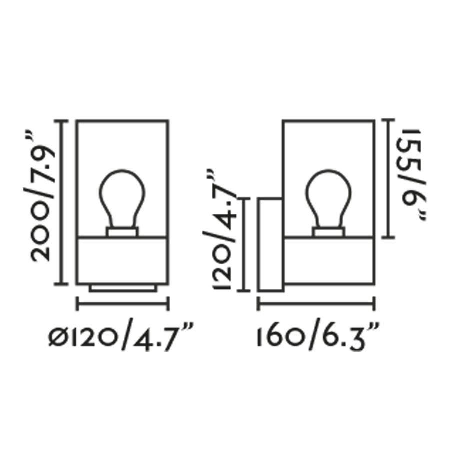 71744 KILA Dark Grey/Smoked// настенный E27 LED 1х15  х   