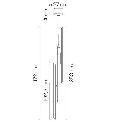 2356 20 /23 HALO JEWEL gold matt/white// подвесной LED 3х15,3  х   