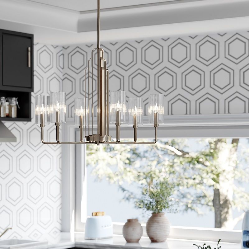 QN-KIMROSE6-PN KIMROSE Polished Nickel/Clear// подвесной E14 6х40  х   