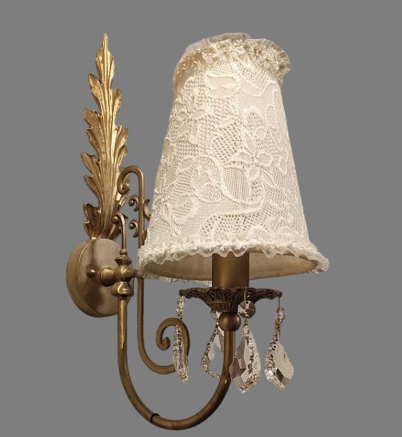 L 1343 A1  antique gold/lacy shade// настенный E14 1х25  х   