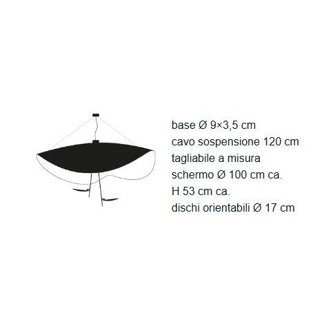 LS25 LEDERAM shade white/white/black rods / white discs // подвесной LED 2х17  х   