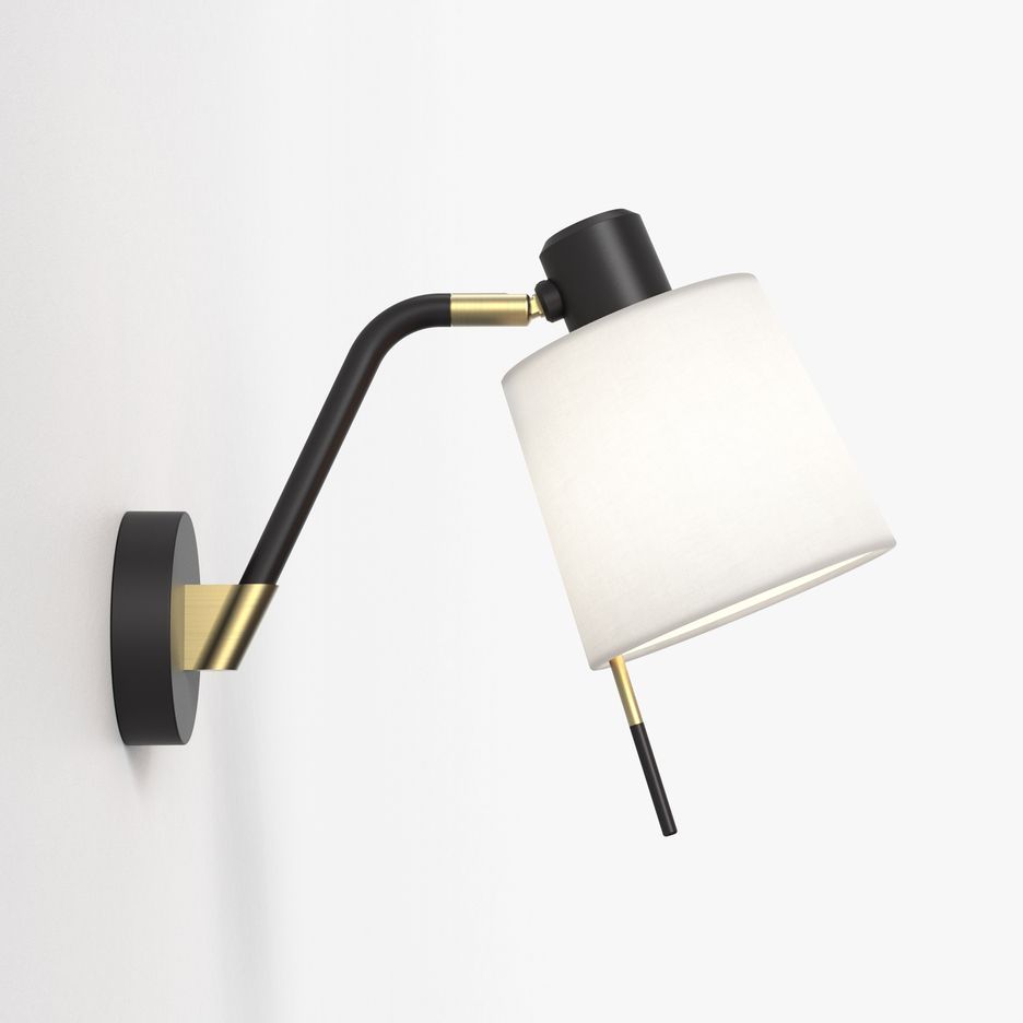 1441001+5013027 EDWARD  Matt Black / Matt Gold/White// настенный E27 1х12  х   