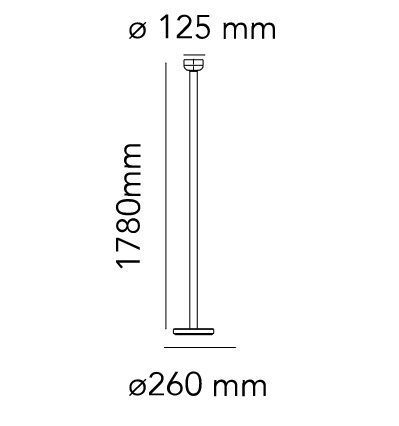 F1070039 BELLHOP green/white// напольный LED 1х26  х   