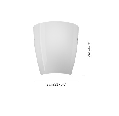 DAFNE AP E27 BC/LU  white/white gloss светильник настенный E27 1х75  х   