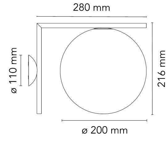 F3178030  IC LIGHT C/W1 black/white// настенный E14 1х60  х   