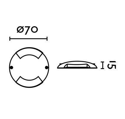 70547 keenAn никель/// встраиваемый LED 1х0,8  х   