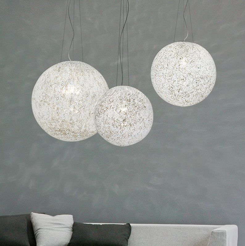RINA SP60 BC/MU NI  RINA nickel satin/white murrine// подвесной E27 3х77  х   