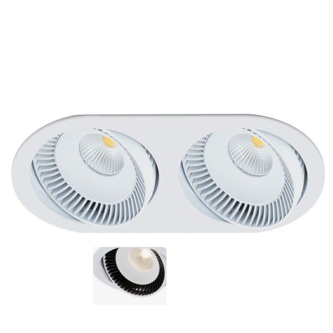 20071.BW.D60.3K LUK white/black/// встраиваемый LED 3000K 2х9,3  х   