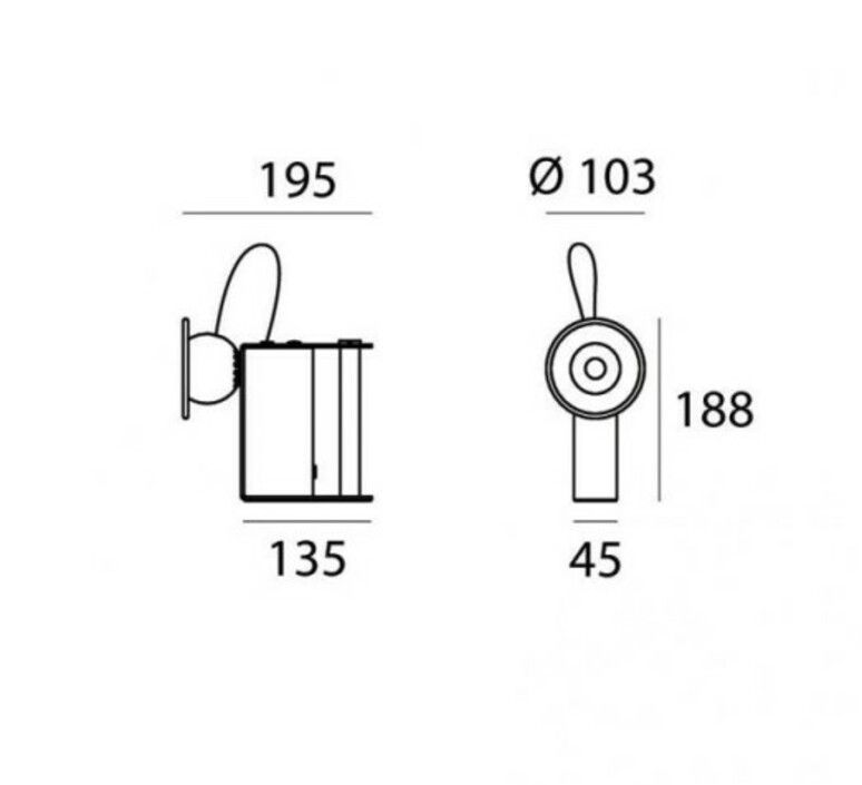 9289 MINIBOX 1981 RED/// настольный LED 1х10  х   